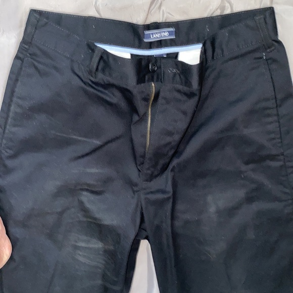 Lands End Men's Blend Plain Front Chino Pants - Picture 5 of 8